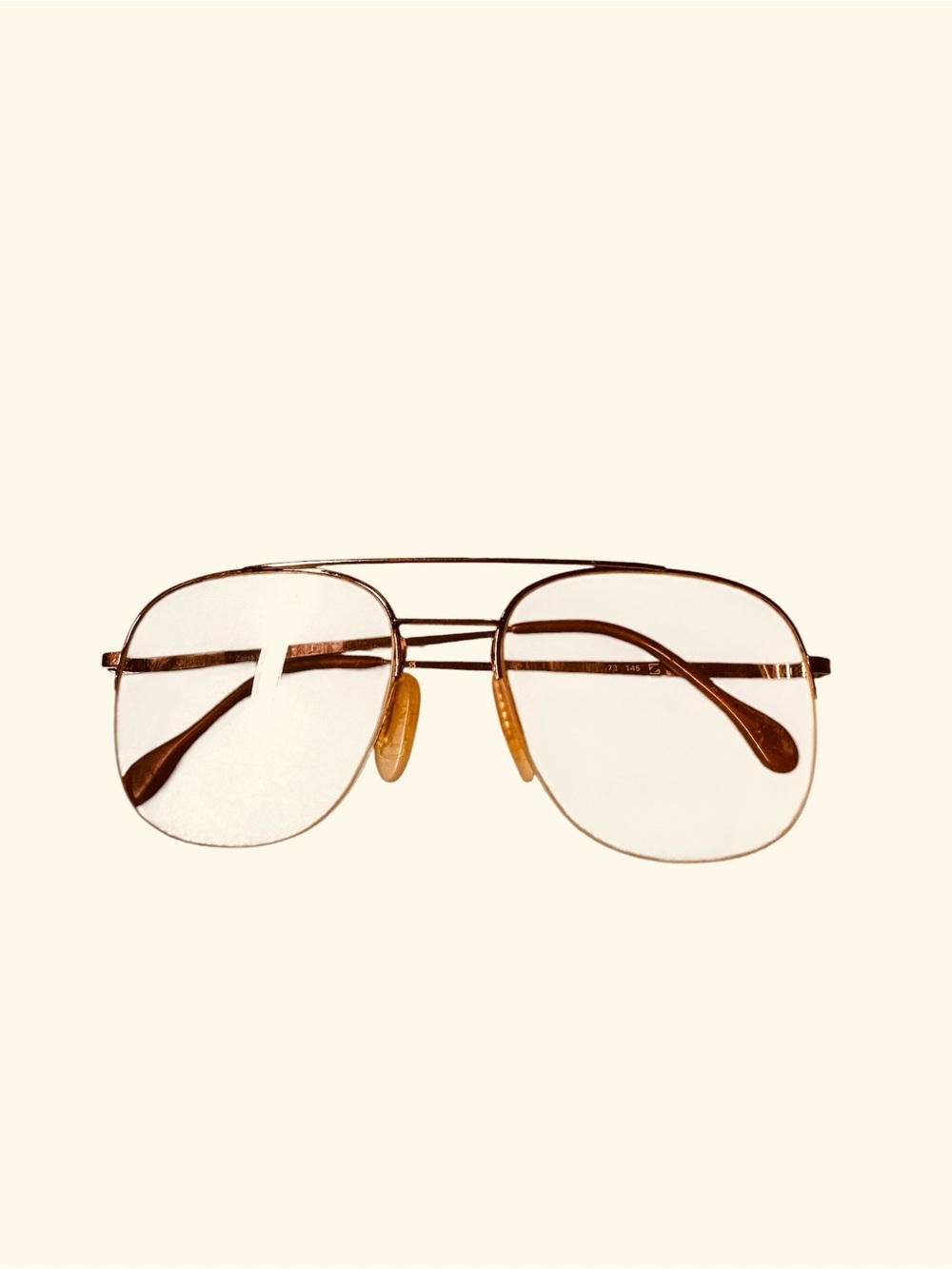 Vintage 80s Zeiss Eyeglasses West Germany Half Rim Aviator FRAMES ONLY.